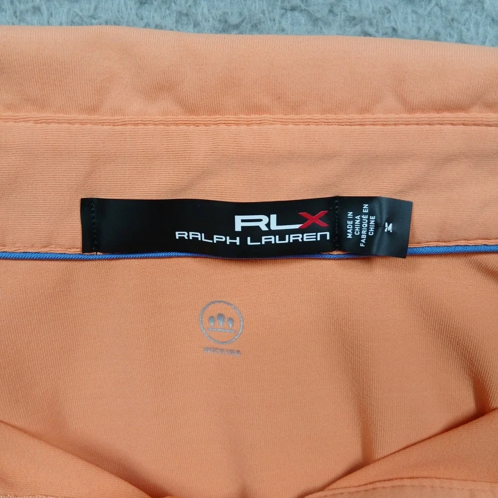 RLX Ralph Lauren Golf Polo Shirt Men's XL Orange Performance Short Sleeve‎